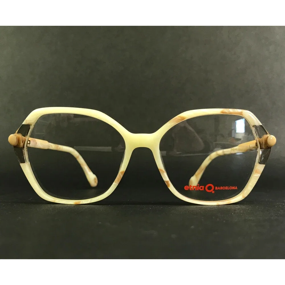 Etnia Barcelona Eyeglasses Frames CIANE WH White Butterfly Horn 53-15-138